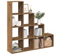 vidaXL Libreria a 4 Ripiani Rovere 131,5x29x131,5 cm in Truciolato, libreria, Mobile Porta Libri, scaffale portaoggetti, Porta Libri