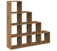 vidaXL Libreria a 4 Ripiani Rovere 131,5x29x131,5 cm in Truciolato, libreria, Mobile Porta Libri, scaffale portaoggetti, Porta Libri
