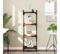 vidaXL Libreria a 4 Ripiani Rovere Fumo 40x30x120 cm Legno Multistrato