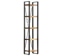 vidaXL Libreria a 5 Ripiani 40x30x180 cm in Legno Massello di Mango