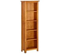 VIDAXL - Libreria A 5 Ripiani 45x22x140 Cm In Legno Massello Di Rovere - SPEDIZIONE GRATUITA