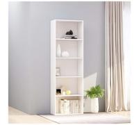 VIDAXL - Libreria a 5 Ripiani Bianca 60x30x189 cm in Legno Multistrato