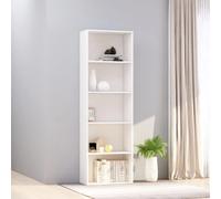 VIDAXL - Libreria a 5 Ripiani Bianca 60x30x189 cm in Legno Multistrato