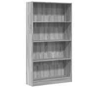 vidaXL Libreria Grigio Sonoma 80x24x143 cm in Legno Multistrato, Mobile Porta Libri, scaffale per Libri, Mobile portaoggetti, Porta Libri