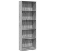 vidaXL Libreria Grigio Sonoma 60x24x176 cm in Legno Multistrato, Mobile Porta Libri, scaffale per Libri, Mobile portaoggetti, Porta Libri