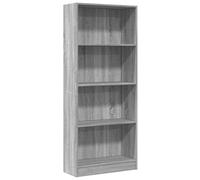 vidaXL Libreria Grigio Sonoma 60x24x143 cm in Legno Multistrato, Mobile Porta Libri, scaffale per Libri, Mobile portaoggetti, Porta Libri
