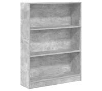 vidaXL Libreria Grigio Cemento 80x24x109 cm in legno multistrato - Mobile porta libri