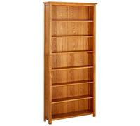 VidaXL Libreria a 7 Ripiani 90x22,5x200 cm in Massello di Rovere