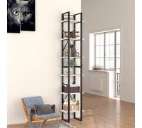 vidaXL Libreria a 6 Ripiani Bianca 40x30x210 cm in Legno Multistrato