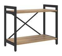 vidaXL Libreria a più Livelli 60 x 30 x 48,5 cm in Rovere Artigianale con Struttura in Acciaio Nero. Perfetta Come unità di stoccaggio per i Tuoi Libri in casa, ha i Piedi Regolabili per garantire s