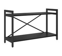 vidaXL Libreria a più Livelli in Rovere Nero 80 x 30 x 48,5 cm, Fatta di Legno ingegnerizzato e Acciaio, Stile Industriale, con Piedini Regolabili. Ampia scaffalatura per Decorazioni in casa o in uf