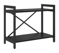 vidaXL Libreria a più Livelli in Rovere Nero di, 60 x 30 x 48,5 cm. È Fatta in Legno ingegnerizzato e Acciaio, Perfetta per Interni. Ha Uno Stile Industriale, Piedini Regolabili e Offre Tanto Spazio