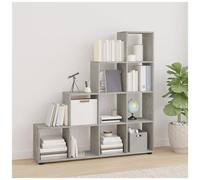 VIDAXL - Libreria A Scala Grigio Cemento 142 Cm In Legno Multistrato