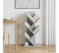 vidaXL Libreria ad Albero 4 Ripiani 30 x 18 x 60 cm Grigio Cemento