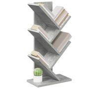 vidaXL Libreria ad Albero 4 Ripiani 30 x 18 x 60 cm Grigio Cemento