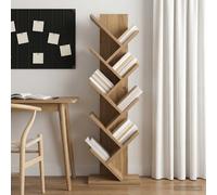 vidaXL Libreria ad Albero 6 Ripiani 30 x 18 x 100 cm, Mensola per libri stilosa, ripiano moderno, supporto stretto per il soggiorno, scaffali decorativi per casa