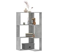 vidaXL Libreria Angolare 3 Ripiani Grigio Cemento 50x50x102 cm Legno, libreria ad angolo, libreria, mobile porta libri, libreria a L