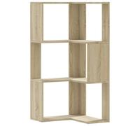 vidaXL Libreria Angolare 3 Ripiani Rovere Sonoma 50x50x102 cm Legno, libreria ad Angolo, libreria, Mobile Porta Libri, libreria a L