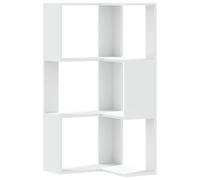 vidaXL Libreria Angolare 3Ripiani Bianca 50x50x102cm Legno Multistrato, libreria ad angolo, libreria, mobile porta libri, libreria a L