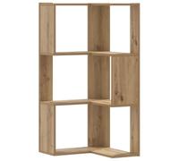 vidaXL Libreria Angolare 3Ripiani Rovere Artigianale 50x50x102cm Legno, libreria ad angolo, libreria, mobile porta libri, libreria a L