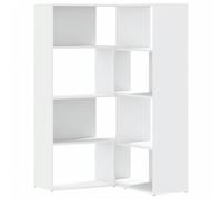 vidaXL Libreria Angolare 4Ripiani Bianca 85x85x140cm Legno Multistrato, libreria ad Angolo, libreria, Mobile Porta Libri, libreria a L