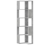vidaXL Libreria Angolare 5Ripiani Grigio Cemento 50x50x179 cm Legno, libreria ad angolo, libreria, mobile porta libri, libreria a L