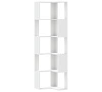 vidaXL Libreria Angolare 5Ripiani Bianca 50x50x179cm Legno Multistrato, libreria ad angolo, libreria, mobile porta libri, libreria a L