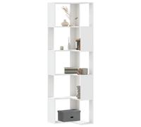 vidaXL Libreria Angolare 5Ripiani Bianca 50x50x179cm Legno Multistrato, libreria ad angolo, libreria, mobile porta libri, libreria a L