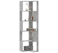 vidaXL Libreria Angolare 5Ripiani Grigio Cemento 50x50x179 cm Legno, libreria ad angolo, libreria, mobile porta libri, libreria a L