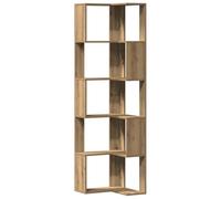 vidaXL Libreria Angolare 5Ripiani Rovere Artigianale 50x50x179cm Legno, libreria ad angolo, libreria, mobile porta libri, libreria a L