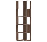 vidaXL Libreria Angolare 5Ripiani Rovere Marrone 50x50x179 cm Legno, libreria ad angolo, libreria, mobile porta libri, libreria a L