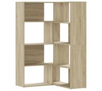 vidaXL Libreria Angolare 4Ripiani Rovere Sonoma 85x85x140cm Truciolato, libreria ad angolo, libreria, mobile porta libri, libreria a L