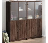 vidaXL Libreria Ante Rovere Marrone 136x37x142 cm in Legno Multistrato