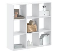 vidaXL Libreria Bianca 102x32x102 cm in Legno Multistrato