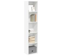 vidaXL Libreria Bianca 40x30x189 cm in Legno Multistrato | Molto spazio per i tuoi libri e piccoli oggetti, look elegante e moderno che si adatta a qualsiasi stanza
