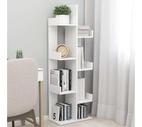 vidaXL Libreria Bianca 48x25,5x140 cm in Legno Multistrato