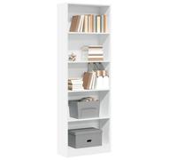 vidaXL Libreria Bianca 60x24x176 cm in Legno Multistrato, Mobile Porta Libri, scaffale per Libri, Mobile portaoggetti, Porta Libri
