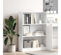 vidaXL Libreria Bianca 80x24x109 cm in Legno Multistrato, Mobile Porta Libri, scaffale per Libri, Mobile portaoggetti, Porta Libri