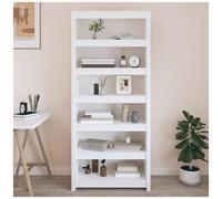 VIDAXL - Libreria Bianca 80x35x183 Cm In Legno Massello Di Pino