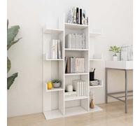 vidaXL Libreria Bianca 86x25,5x140 cm in Legno Multistrato