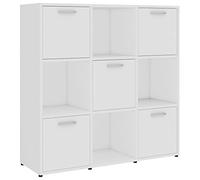 vidaXL Libreria Bianca 90x30x90 cm in Legno Multistrato