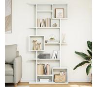 vidaXL Libreria Bianca 92x29x188 cm in Legno Multistrato, Mobile Contenitore, scaffale portaoggetti, vetrina, scaffale, scaffalatura