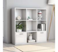 vidaXL Libreria Bianco Lucido 98x30x98 cm in Legno Multistrato