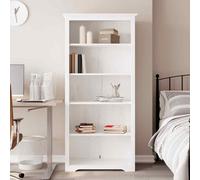 vidaXL Libreria BODO 5 Ripiani 80x38x180 cm Legno Massello Pino Bianco