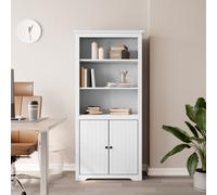 vidaXL Libreria BODO 82x40x173 cm in Legno Massello di Pino Bianco