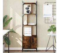 vidaXL Libreria con Anta Rovere Fumo 44,5x30x154,5cm Legno Multistrato