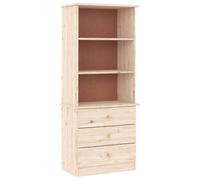 vidaXL Libreria con Cassetti Alta 60x35x142 cm Legno Massello di Pino