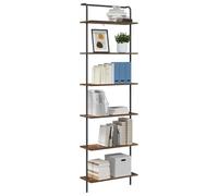 vidaXL Libreria Rovere fumé 60 x 24 x 203 cm Legno multistrato, Libreria moderna, soluzione di stoccaggio alla moda, ripiani rettangolari, ideale per la tua casa