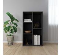 vidaXL Libreria/Credenza Nera 50x25x80 cm in Legno Multistrato