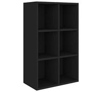 vidaXL Libreria/Credenza Robusta Elegante Classica Mobile Versatile Mensole Scaffali Espositore Libri DVD Nera 66x30x98 cm in Truciolato